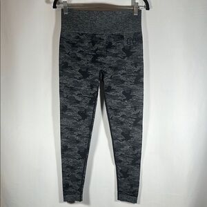 Gymshark Grey Camouflage Athletic Seamless Leggings